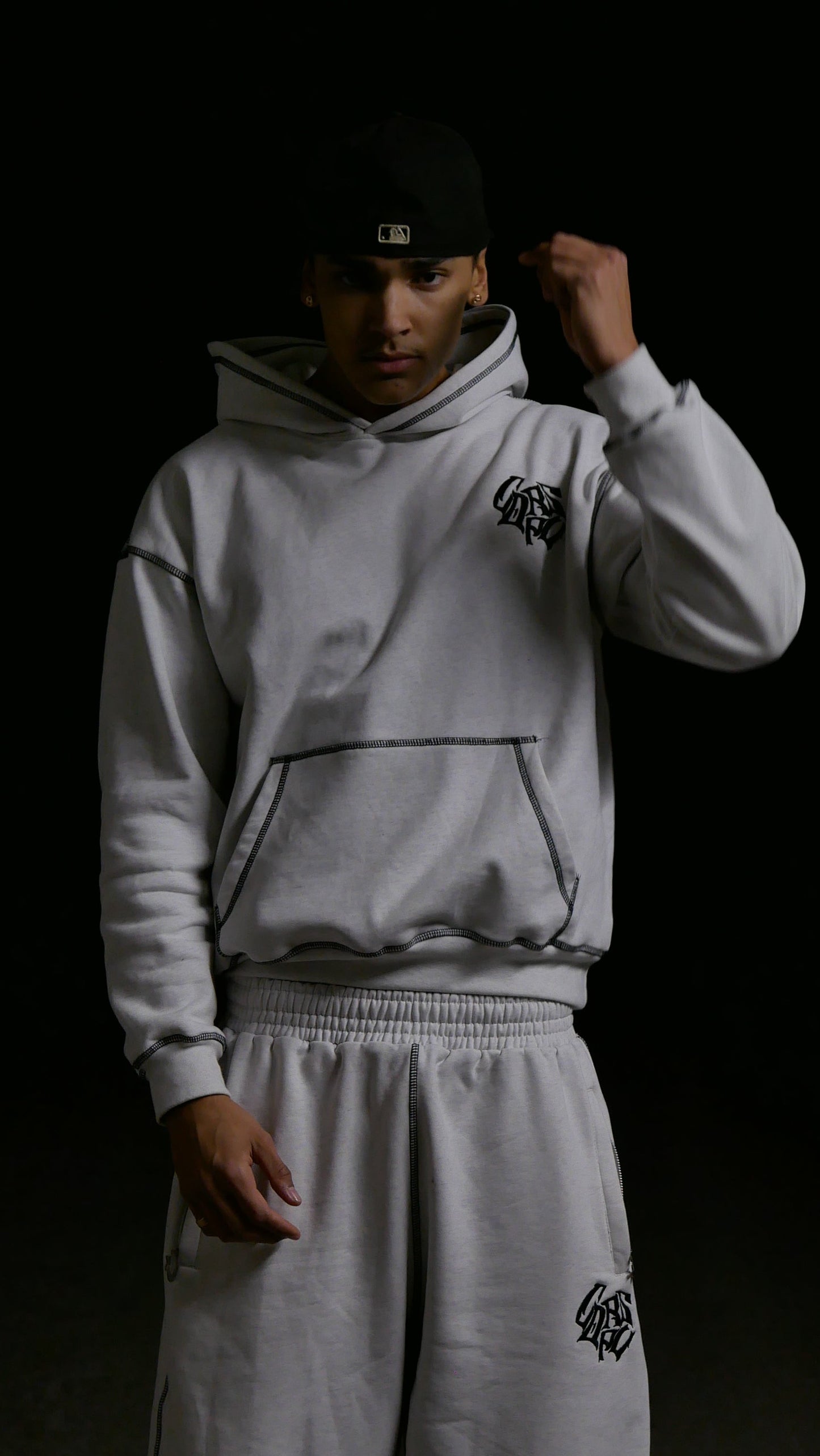 Hoodie Gris Oversize 500GSM — Corpus