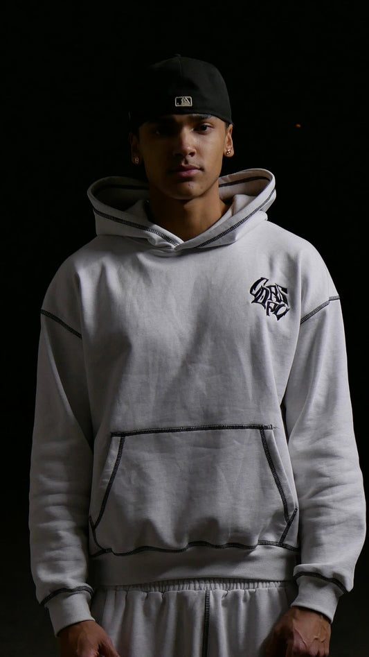 GREY CORPUS HOODIE